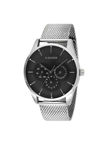 s.Oliver Armbanduhr Round Basic in silber