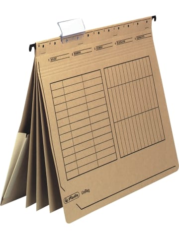 Herlitz Hängehefter mehrfach kaufm. Heftung chamois Packung mit 5 Stück