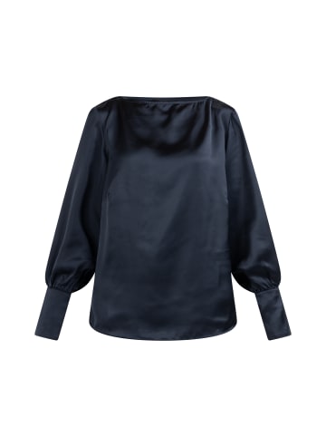DreiMaster Klassik Langarmbluse in Navy