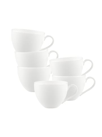 Villeroy & Boch 6er Set Kaffeetassen Anmut 150 ml in weiß