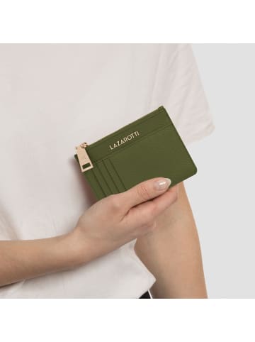 Lazarotti Bologna Leather Schlüsseletui Leder 11,5 cm mit Air Tag Fach in olive