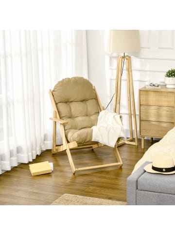 HOMCOM Relaxsessel-71L x 89B x 96H cm-Braun