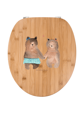 Mr. & Mrs. Panda Motiv WC Sitz Bär Freundin ohne Spruch in Braun