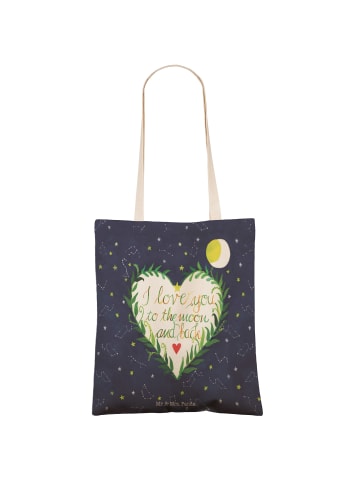 Mr. & Mrs. Panda Tasche Love u to the moon & back mit Spruch in Bunt
