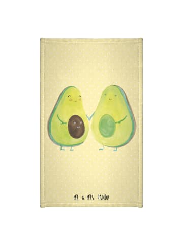 Mr. & Mrs. Panda gäste wc handtuch Avocado Pärchen ohne Spruch in Gelb Pastell