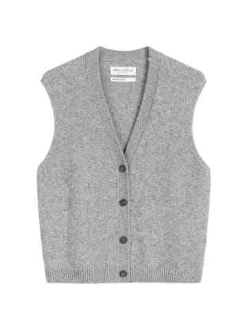 Marc O'Polo Ärmellose Strickweste relaxed in Light Grey Melange