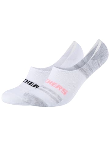 Skechers Skechers 2PPK Mesh Ventilation Footies Socks in Weiß