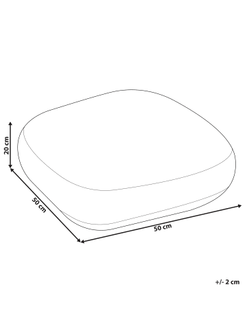 Beliani Bodenkissen BERRECHID in Rosa - (W) 50 x (H) 20 x (L) 50 cm