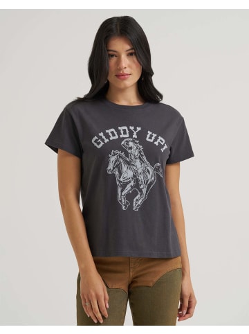 Wrangler T-Shirt Giddy Up in Black