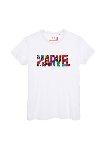 Avengers T-Shirt kurzarm mit Marvel Logo in Weiß