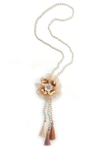 collezione alessandro Lange Kette " Sigrun " in beige