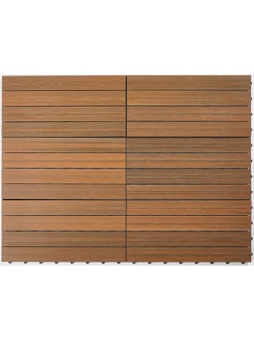 home24 12er-Set Terrassenfliese Svevo in Braun