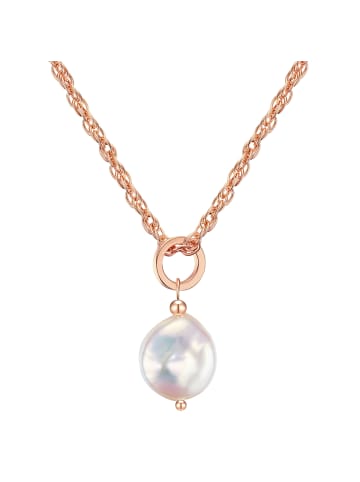 Lulu & Jane Halskette Metall-Legierung Süßwasser-Zuchtperle in roségold