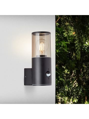 Brilliant Sergioro Außenwandleuchte Bewegungsmelder in schwarz matt