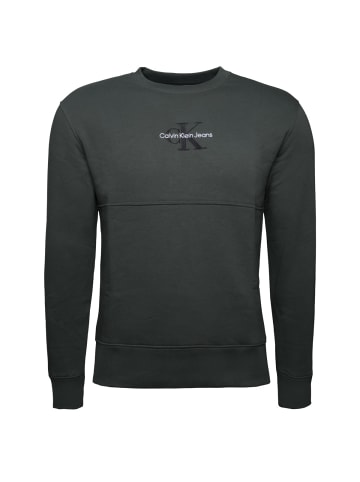 Calvin Klein Sweatshirt Jeans Monologo Crew Neck in dunkelgruen