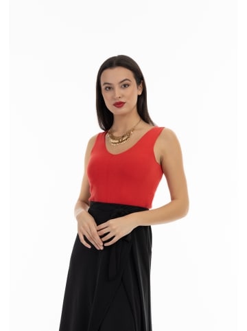 faina Damen Strick Tank Top in Rot