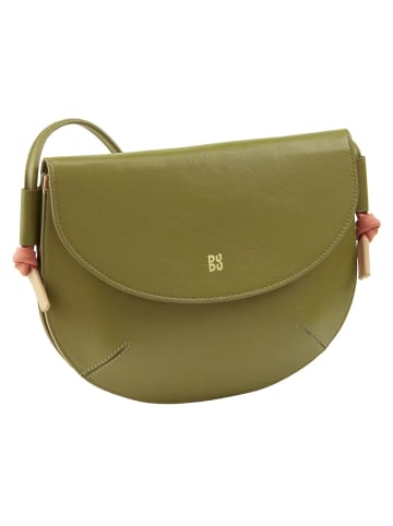DuDu Skye Umhängetasche Leder 21 cm in olive