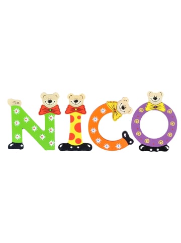 Playshoes Deko-Buchstaben "NICO" in bunt