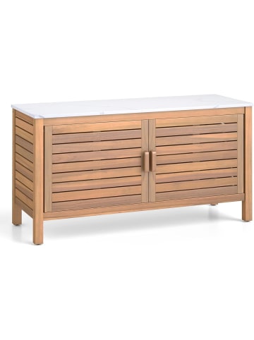 COSTWAY Gartenschrank Holz in Hellbraun