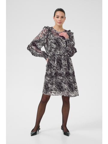 Kaffe Kleid KAalica A-shape in Black/Grey Abstract Graphic