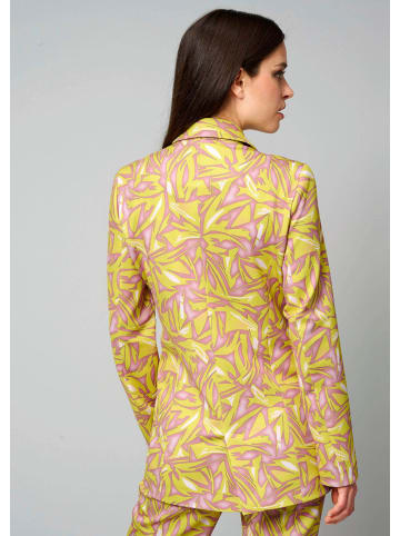 Alba Moda Blazer mit grafischem Print in beige / limette