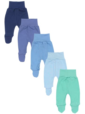 TupTam Baby Hose mit Fuß 5er Pack in blau/grün