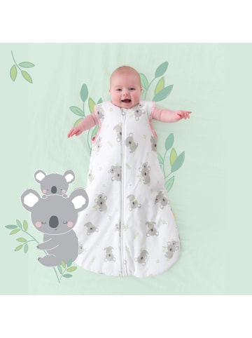 Schlummersack Babyschlafsack, 2.5 TOG in Rosa-Weiß