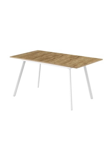 B&D Home Ausziehtisch MARA in Wildeiche - (B)120-160 x (H)76 x (T)80 cm