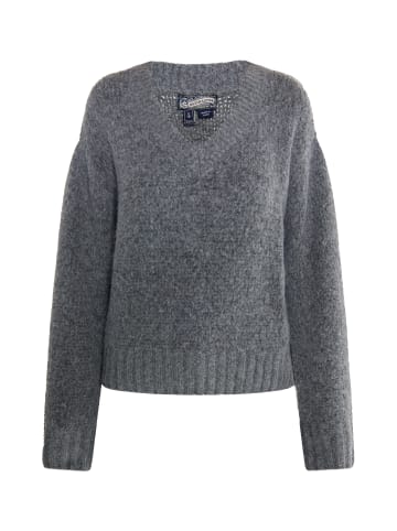 DreiMaster Vintage Strickpullover in Grau Melange