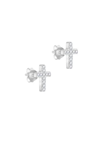 s.Oliver Ohrstecker Sparkle Cross in silber