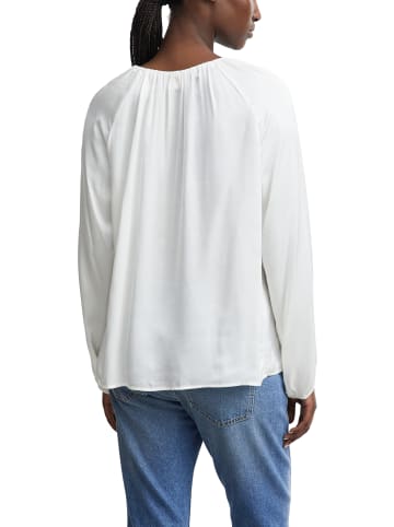 comma Satinbluse in ecru
