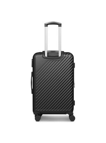 Check.In Paradise 2.0 4 Rollen Kofferset 3-teilig mit Dehnfalte in black