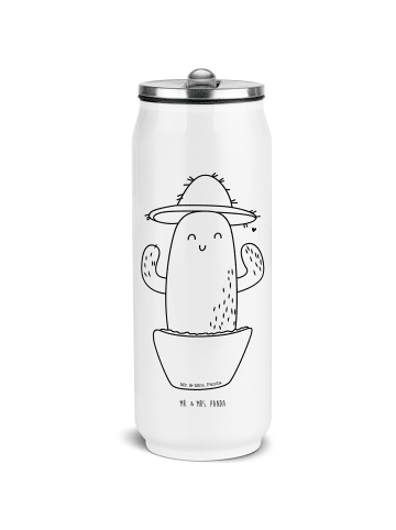 Mr. & Mrs. Panda Getränkeflasche Kaktus Hut ohne Spruch in Weiß