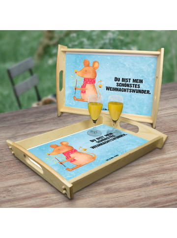 Mr. & Mrs. Panda Tablett Maus Weihnachten mit Spruch in Eisblau