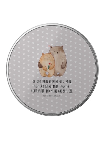 Mr. & Mrs. Panda Kaffeedose Bären Liebe mit Spruch in Grau Pastell