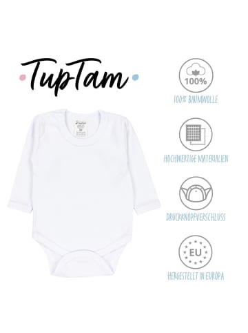 TupTam Jungen Baby Body Langarm 5er Pack in weiß