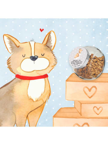 Mr. & Mrs. Panda Dose Langhaar Collie Moment mit Spruch in Grau Pastell