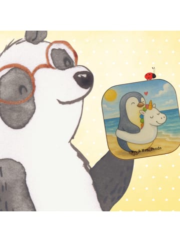 Mr. & Mrs. Panda Holzuntersetzer Pinguin Schwimmring Design ohne... in Weiß