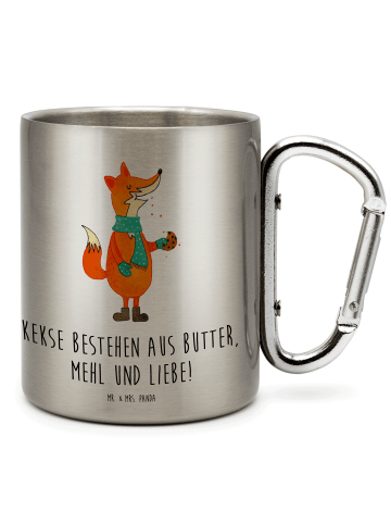 Mr. & Mrs. Panda Teetasse Fuchs Keks mit Spruch in Silber