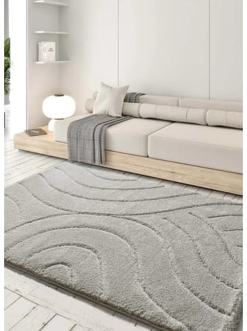Atticgo Hochflor-Teppich MOLIER in silber