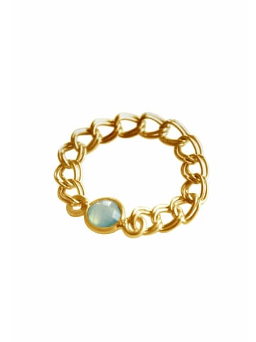 Gemshine Ringe Chalcedon in gold coloured