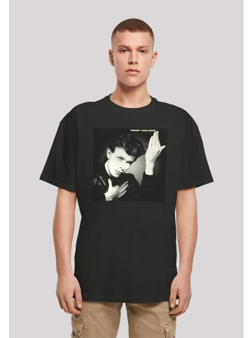 F4NT4STIC Heavy Oversize T-Shirt David Bowie Rock Music Band Heroes Album Cover in schwarz