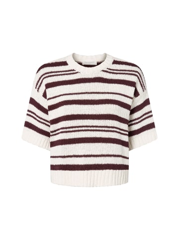 MOSS COPENHAGEN Pullover MSCHHannalie in schoko weiß - 0002