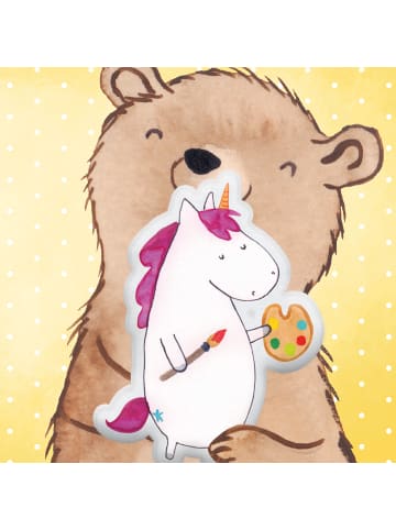 Mr. & Mrs. Panda Plüschkissen Einhorn Künstler ohne Spruch in Weiß