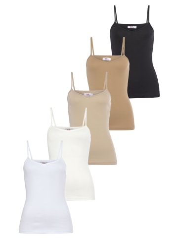 FLASHLIGHTS Spaghettitop in weiß, wollweiß, beige, caramell, schwarz