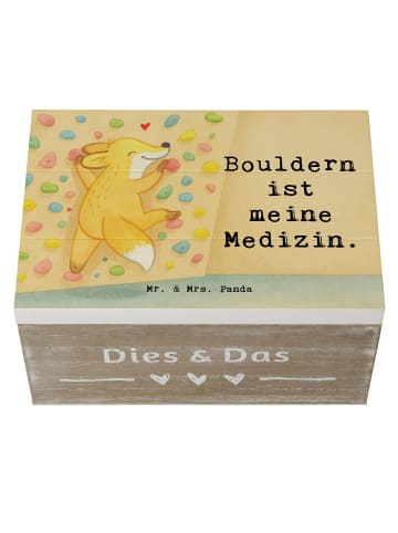 Mr. & Mrs. Panda truhe holz Fuchs Bouldern Design mit Spruch in Weiß