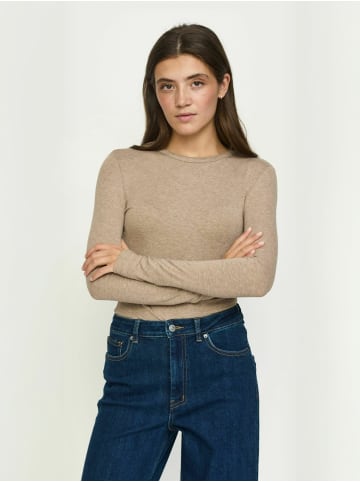 Soft Rebels Top SRRoman in 378 Silver Mink Melange