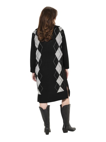 Ulla Popken Strickkleid in schwarz