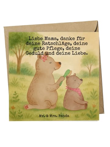 Mr. & Mrs. Panda Einladungskarte Bär Kind Design mit Spruch in Weiß