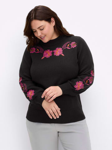 sheego by Joe Browns Pullover in schwarz-gemustert